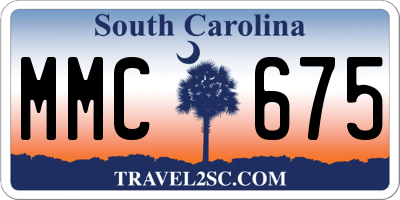 SC license plate MMC675