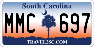 SC license plate MMC697