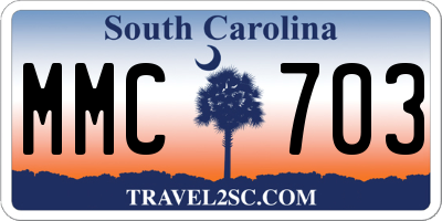 SC license plate MMC703
