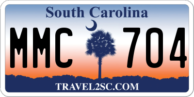 SC license plate MMC704