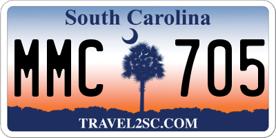 SC license plate MMC705