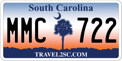 SC license plate MMC722