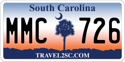 SC license plate MMC726