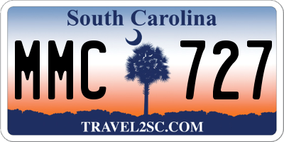 SC license plate MMC727