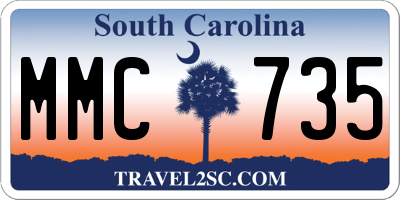 SC license plate MMC735
