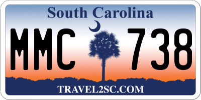SC license plate MMC738