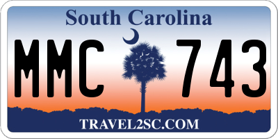 SC license plate MMC743
