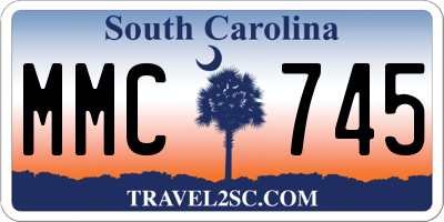 SC license plate MMC745