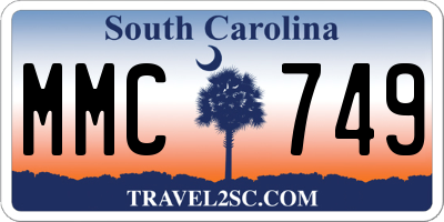 SC license plate MMC749