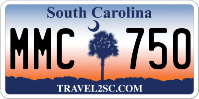 SC license plate MMC750