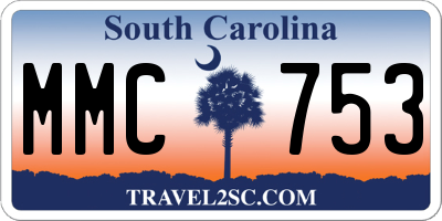 SC license plate MMC753