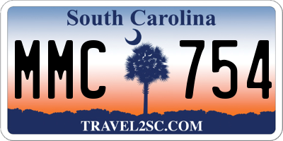 SC license plate MMC754