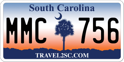 SC license plate MMC756