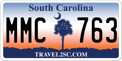SC license plate MMC763