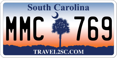SC license plate MMC769