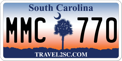 SC license plate MMC770