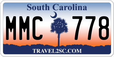 SC license plate MMC778