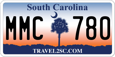 SC license plate MMC780