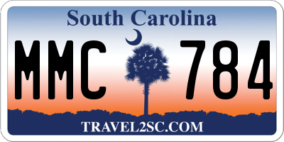 SC license plate MMC784