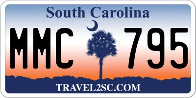 SC license plate MMC795