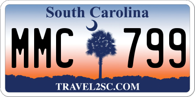 SC license plate MMC799