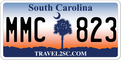 SC license plate MMC823