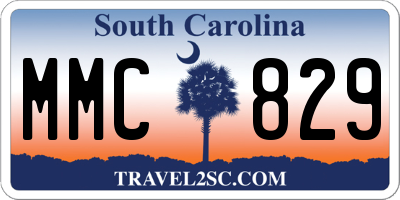 SC license plate MMC829