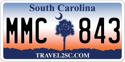 SC license plate MMC843