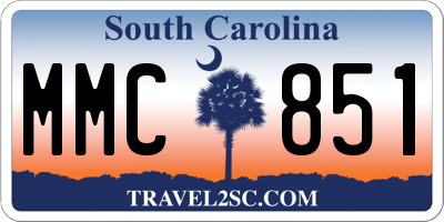 SC license plate MMC851