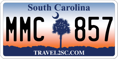 SC license plate MMC857