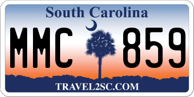 SC license plate MMC859