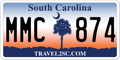 SC license plate MMC874