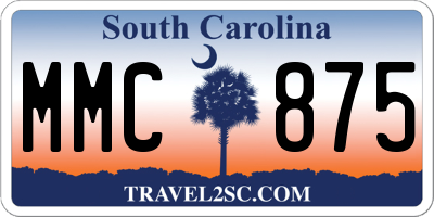 SC license plate MMC875