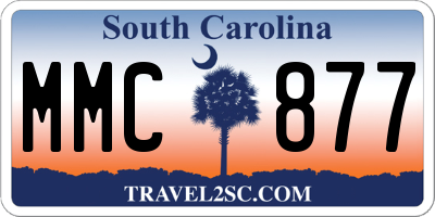 SC license plate MMC877