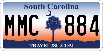 SC license plate MMC884
