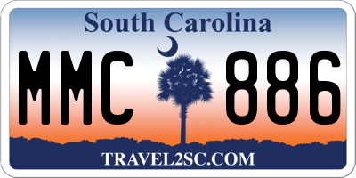 SC license plate MMC886