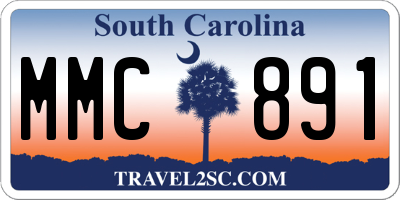 SC license plate MMC891