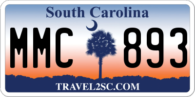 SC license plate MMC893