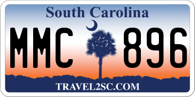 SC license plate MMC896