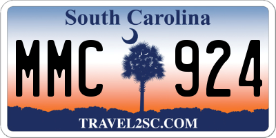SC license plate MMC924