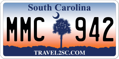SC license plate MMC942