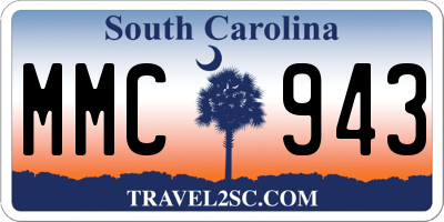 SC license plate MMC943