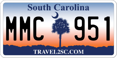 SC license plate MMC951