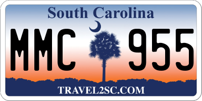 SC license plate MMC955