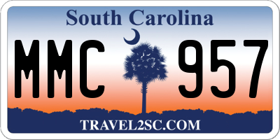 SC license plate MMC957