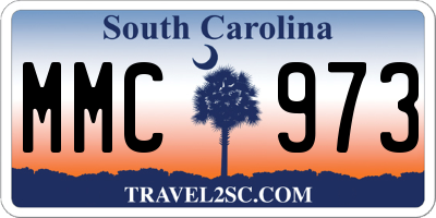 SC license plate MMC973