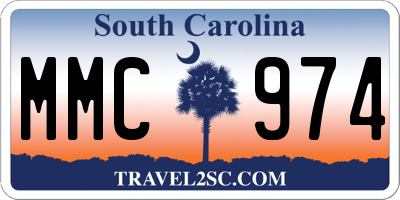 SC license plate MMC974