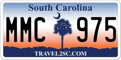 SC license plate MMC975