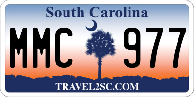 SC license plate MMC977