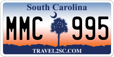 SC license plate MMC995